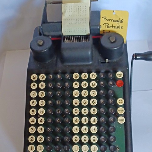 Burroughs portable adding - burroughs,